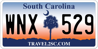 SC license plate WNX529