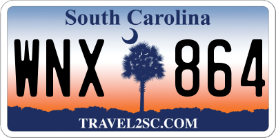 SC license plate WNX864