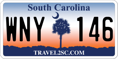 SC license plate WNY146