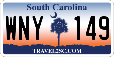 SC license plate WNY149