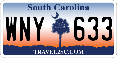 SC license plate WNY633