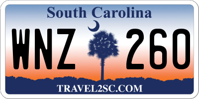 SC license plate WNZ260