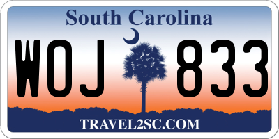 SC license plate WOJ833