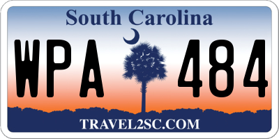 SC license plate WPA484