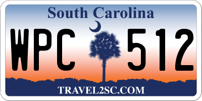 SC license plate WPC512