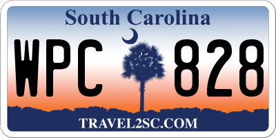 SC license plate WPC828