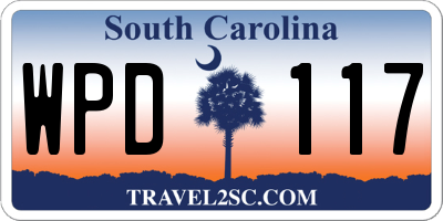SC license plate WPD117