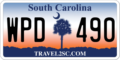 SC license plate WPD490