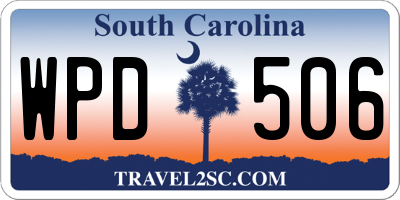 SC license plate WPD506