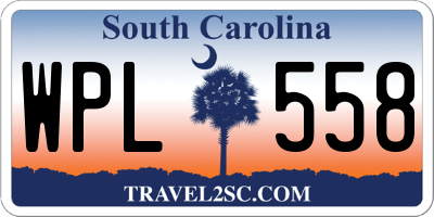 SC license plate WPL558