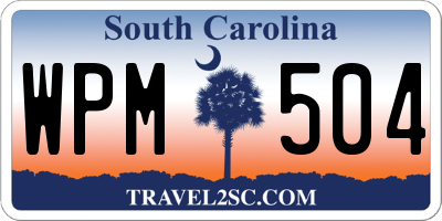SC license plate WPM504