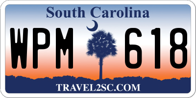 SC license plate WPM618