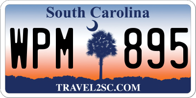 SC license plate WPM895