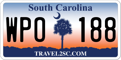 SC license plate WPO188