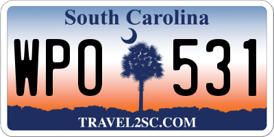 SC license plate WPO531