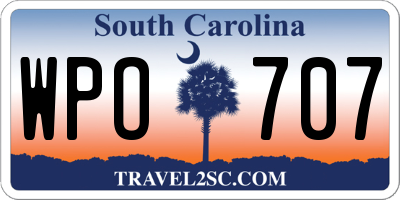 SC license plate WPO707