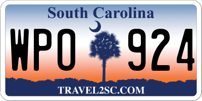 SC license plate WPO924