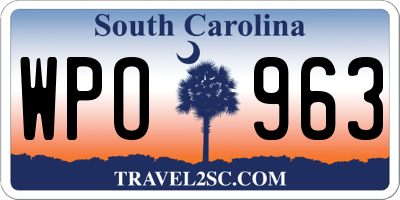SC license plate WPO963