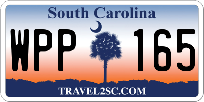SC license plate WPP165