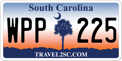 SC license plate WPP225