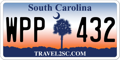 SC license plate WPP432