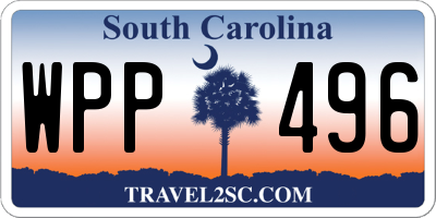 SC license plate WPP496