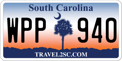 SC license plate WPP940