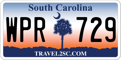 SC license plate WPR729