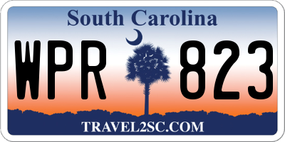 SC license plate WPR823