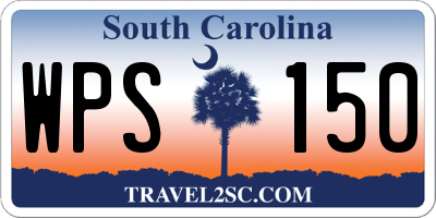 SC license plate WPS150