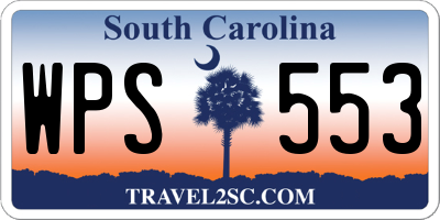 SC license plate WPS553
