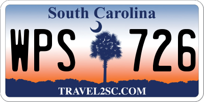 SC license plate WPS726