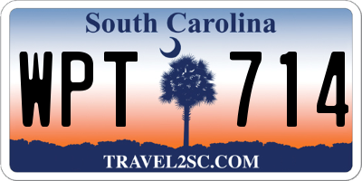 SC license plate WPT714
