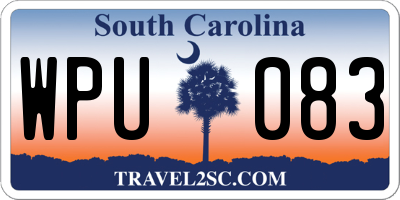 SC license plate WPU083