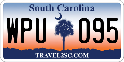 SC license plate WPU095