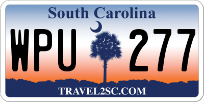SC license plate WPU277