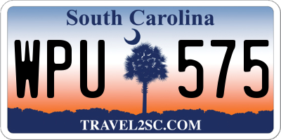 SC license plate WPU575