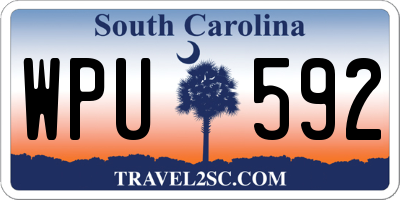 SC license plate WPU592