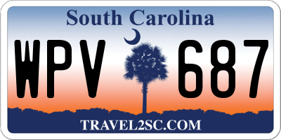 SC license plate WPV687