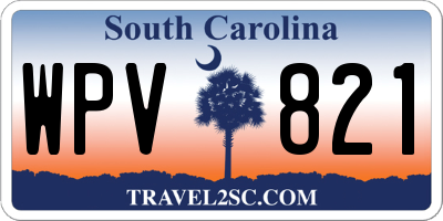 SC license plate WPV821