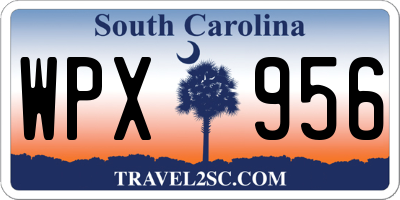 SC license plate WPX956