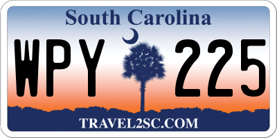 SC license plate WPY225
