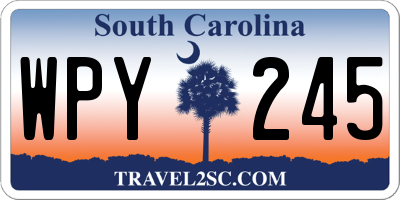 SC license plate WPY245