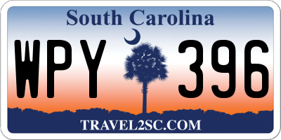 SC license plate WPY396