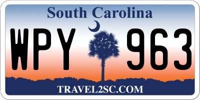 SC license plate WPY963