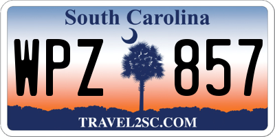 SC license plate WPZ857