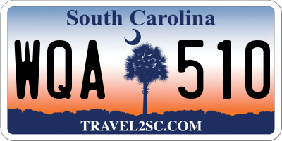 SC license plate WQA510