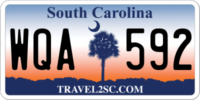 SC license plate WQA592