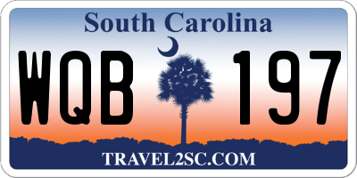 SC license plate WQB197