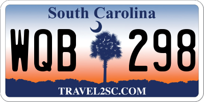SC license plate WQB298